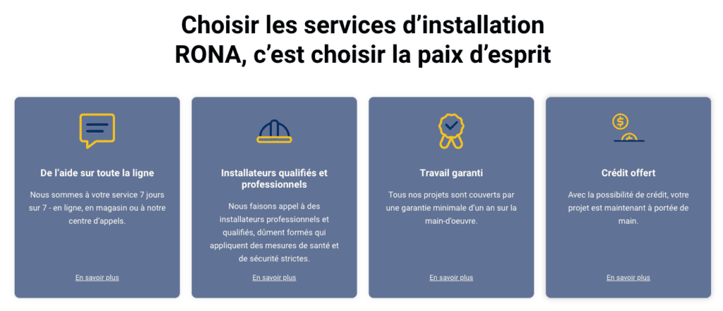 Services d-installation RONA