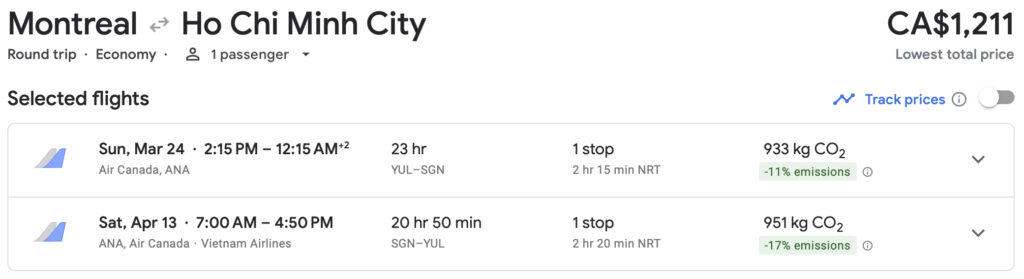 Skiplagging connecting flight