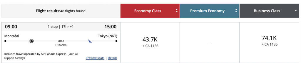 Y and J points comparaison