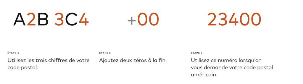 code postal carte credit