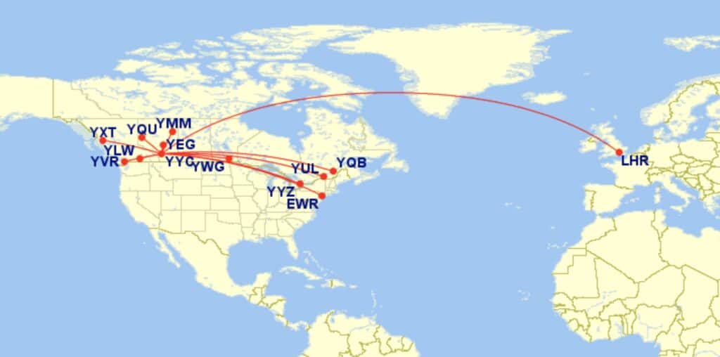 Air Canada – Calgary – GCMap