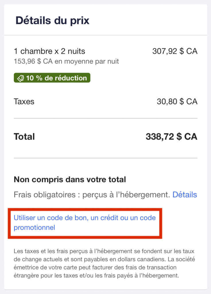 HSBC WE 10 % – Booking without coupon