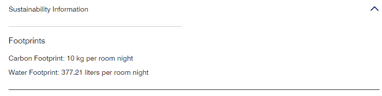 Sustainability information