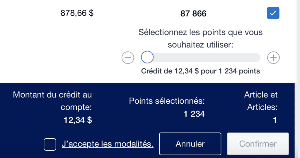 Utilisation PP partielle