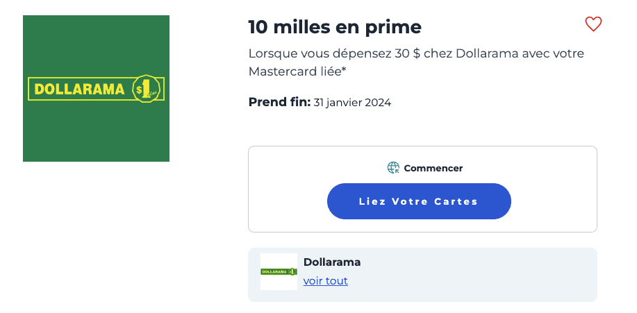 air miiles dollarama