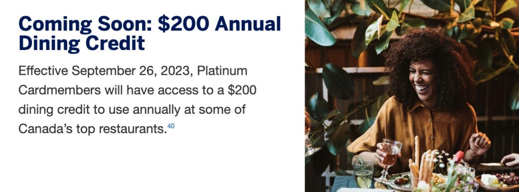 crédit annuel repas 200 amex platine