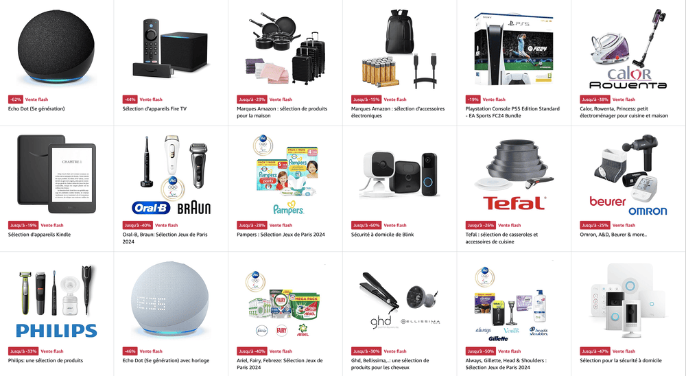 Ventes Flash Prime Day Amazon