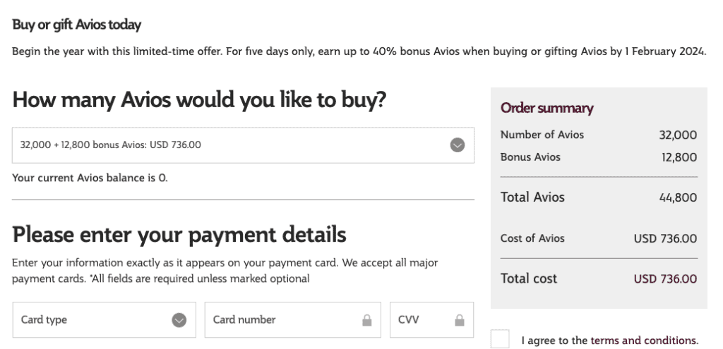 avios qr promo achat points janvier24 2