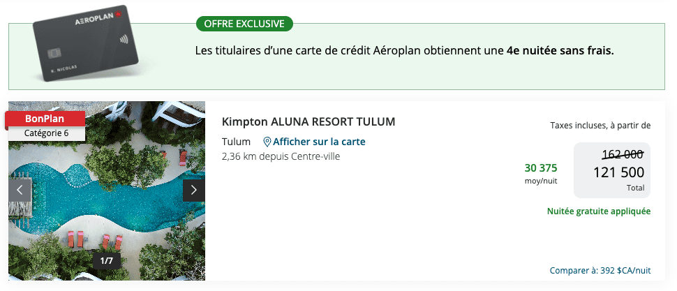 quatrieme nuit gratuite bonplan exemple tulum