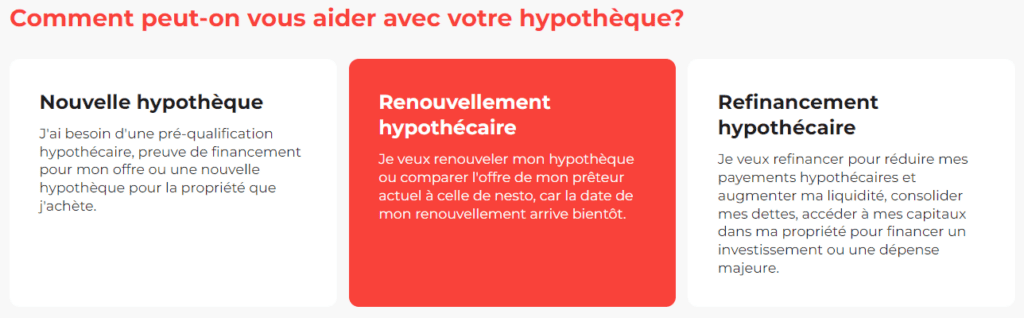 6. Nesto Renouvellement hypothécaire