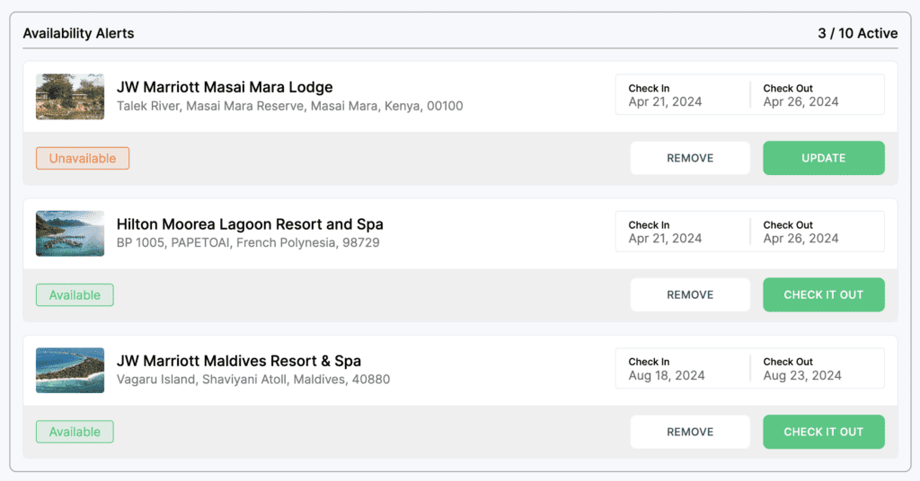 Awayz nouvelles disponibilités