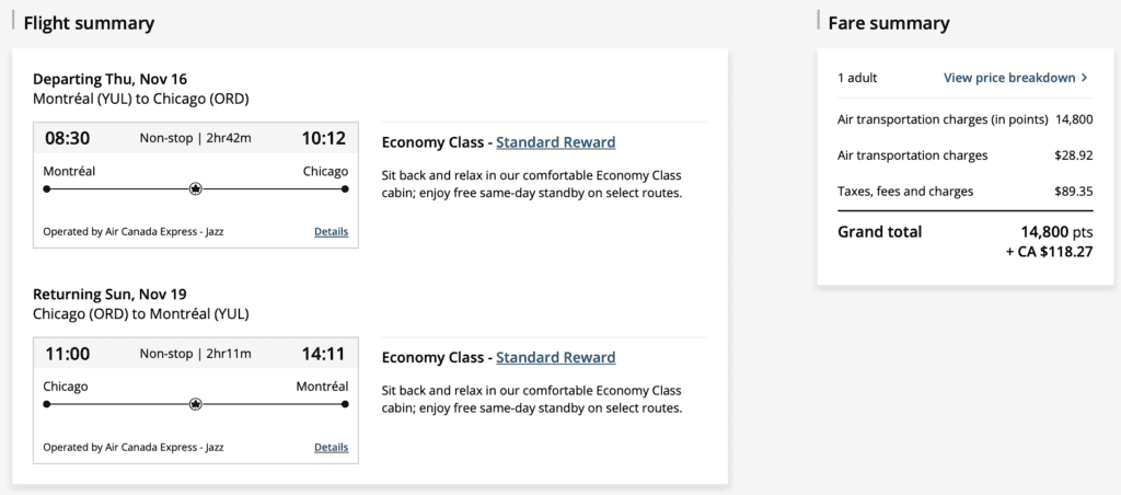 Short escapes fall 2023 ORD