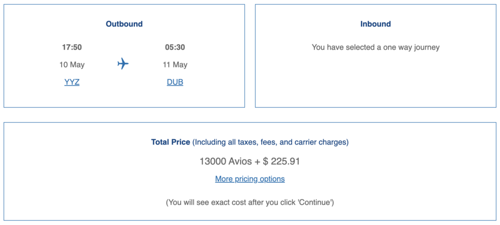 avios-sweetspots-yyz-dub-fr