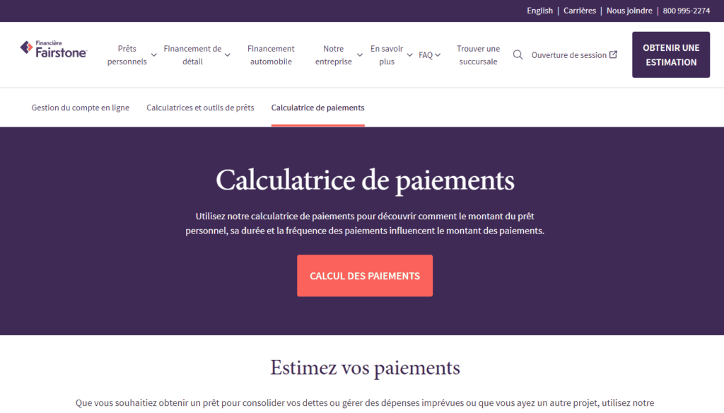 04. Fairstone FR Calculatrice de paiements