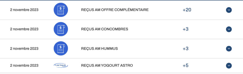 Air miles recu miles