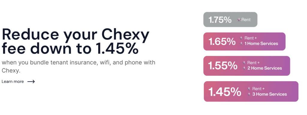 Chexy reduce fee