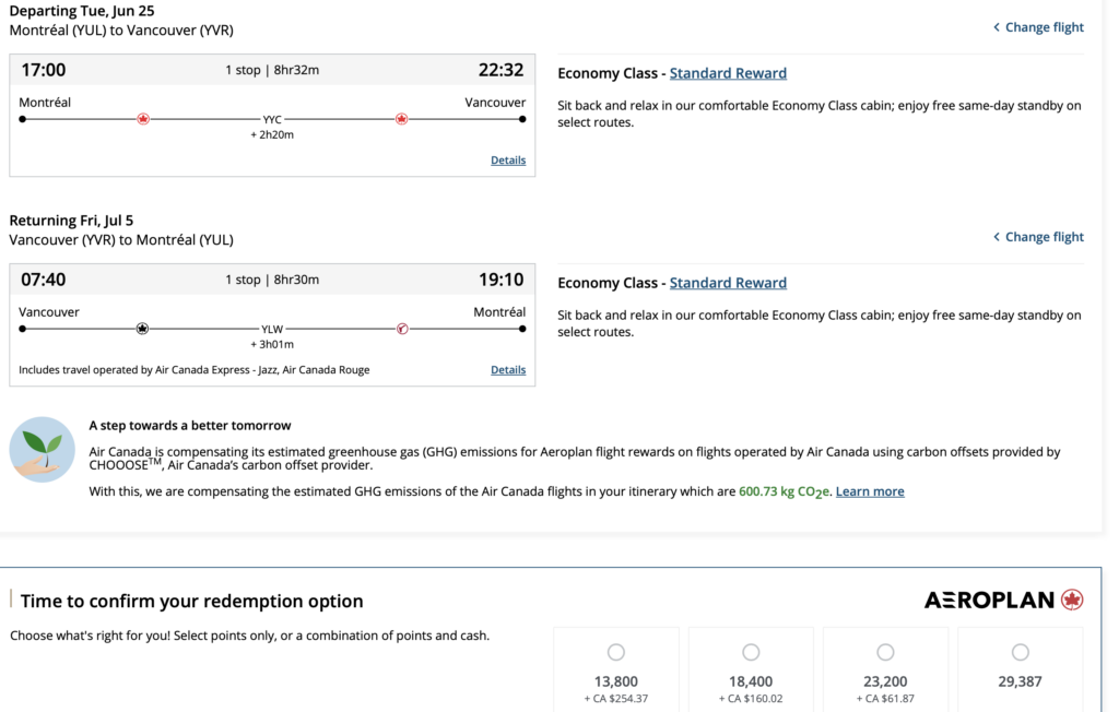 YUL YVR juin juillet AP