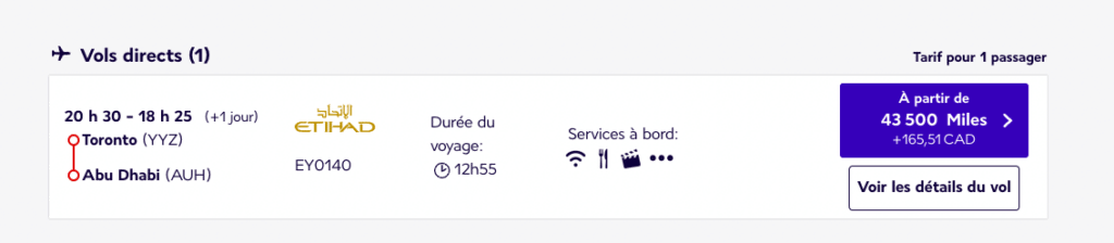 YYZ AUH Etihad fr