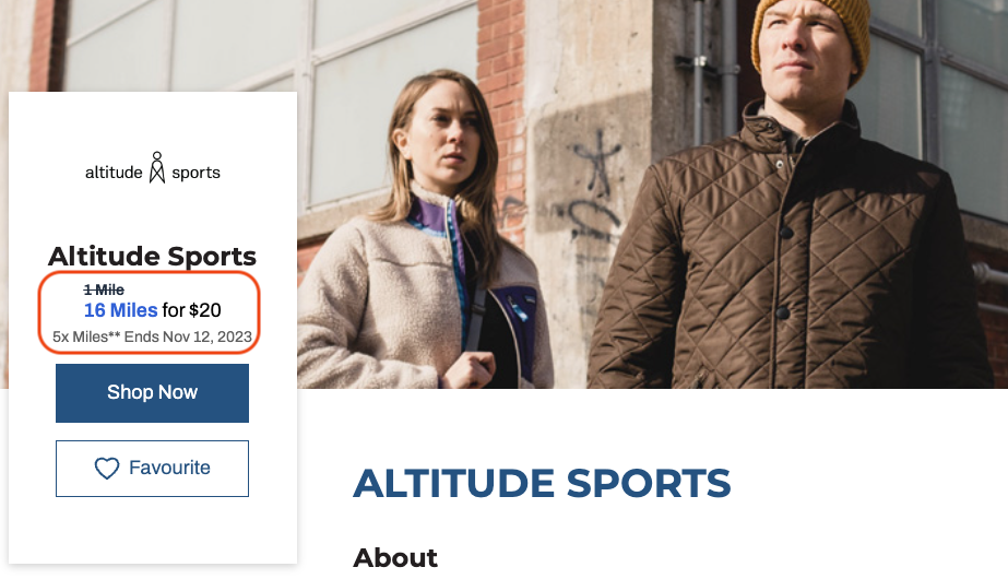 Airmilesshop altitude sport
