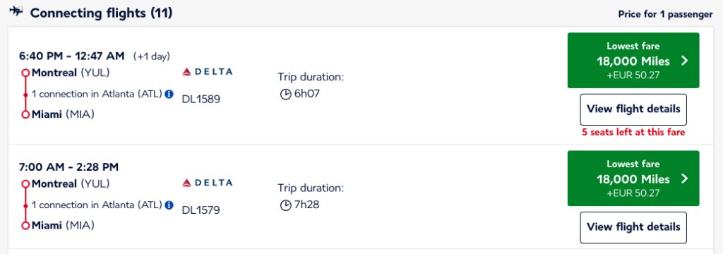 Montreal-Miami in Economy for less than 40 000 Flying Blue