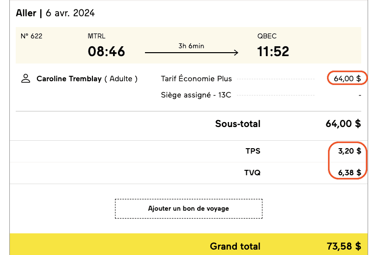 paiement taxes et billet