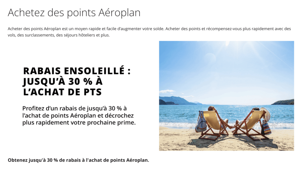 promo achat aeroplan aout 2024 fr