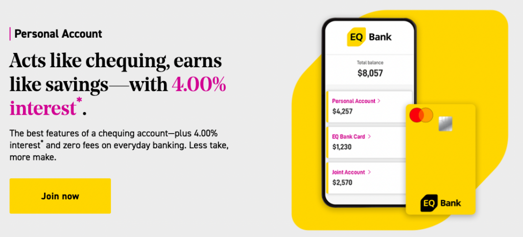 EQ bank personal account