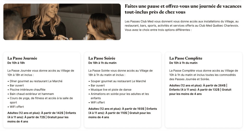 club med charlevoix passe fr