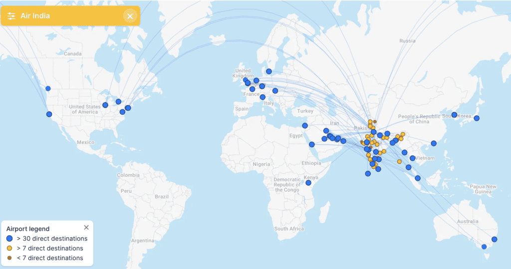 Air India Flight Connections