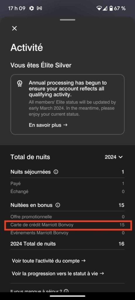 Nuits élites Marriott Bonvoy avec cartes Marriott Bonvoy 2