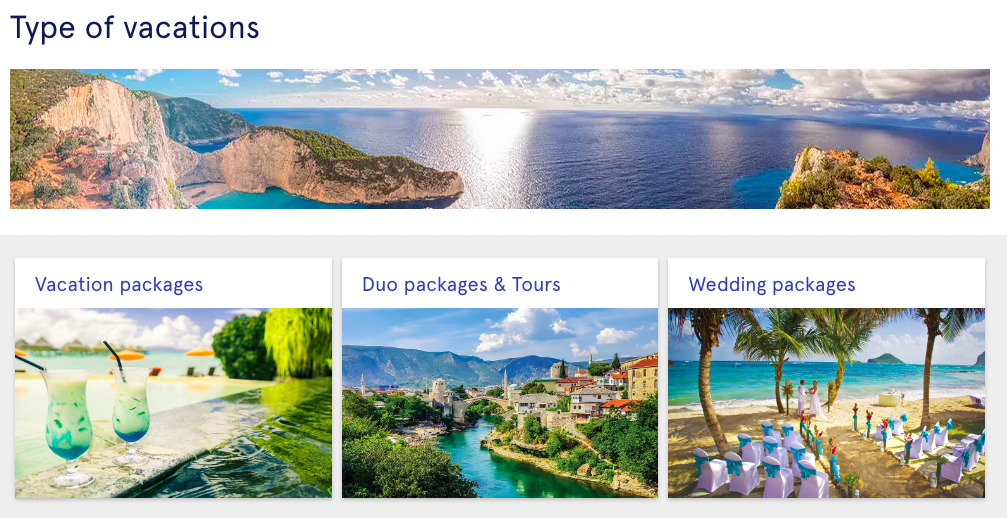 Transat vacation types