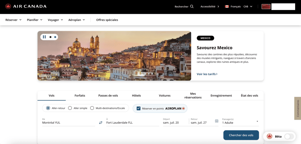 Aeroplan USA recherche