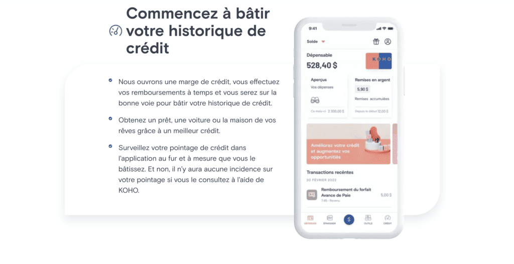 FR historique credit KOHO