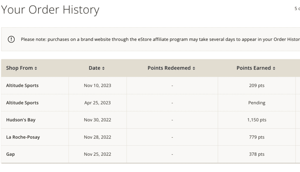 Historique commande FR