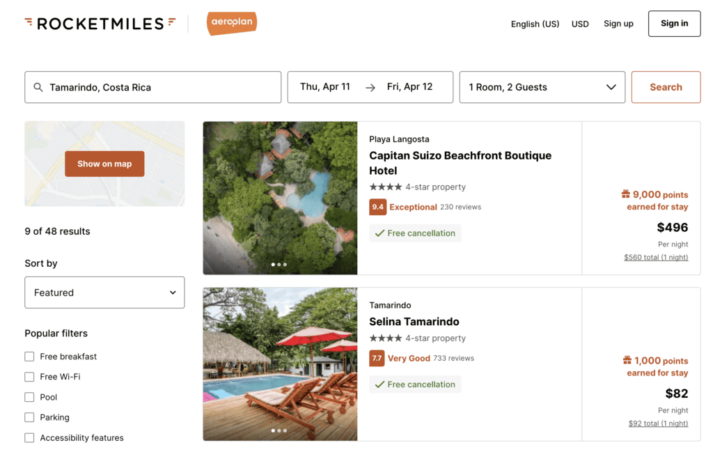 rocketmiles aeroplan