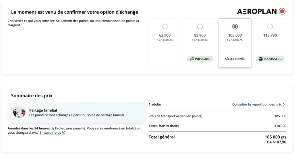 yul nrt options points fr