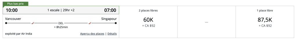 yvr sin air india fr