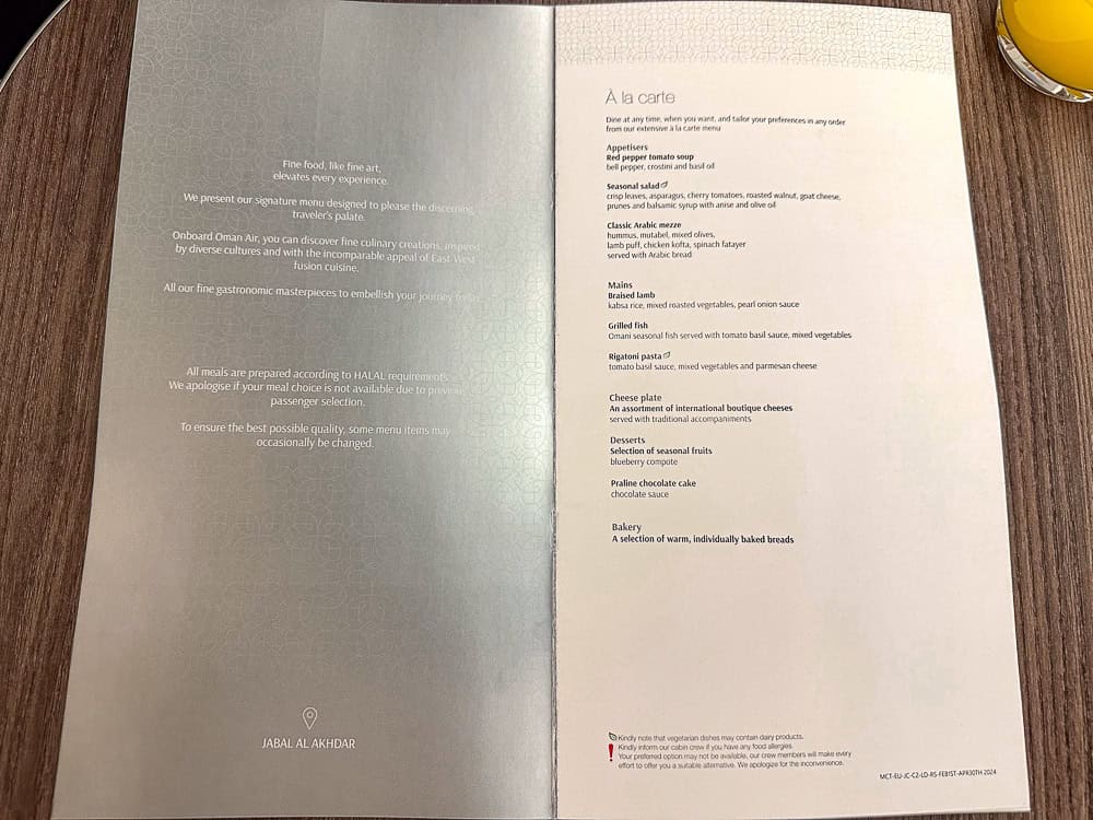 Oman Air business economy 36