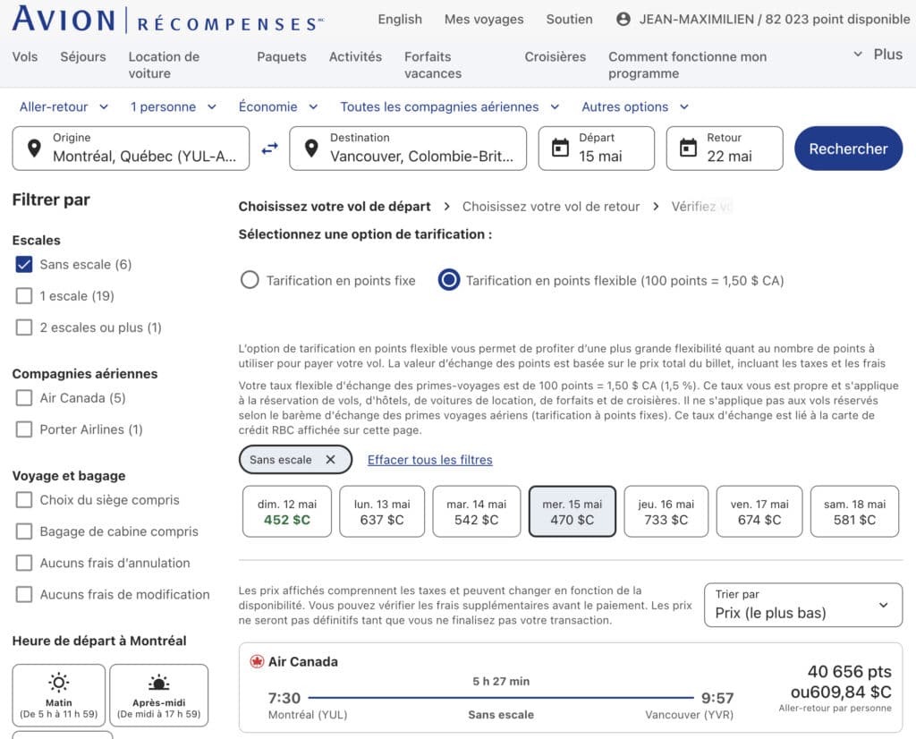 avion rewards hsbc flight fr