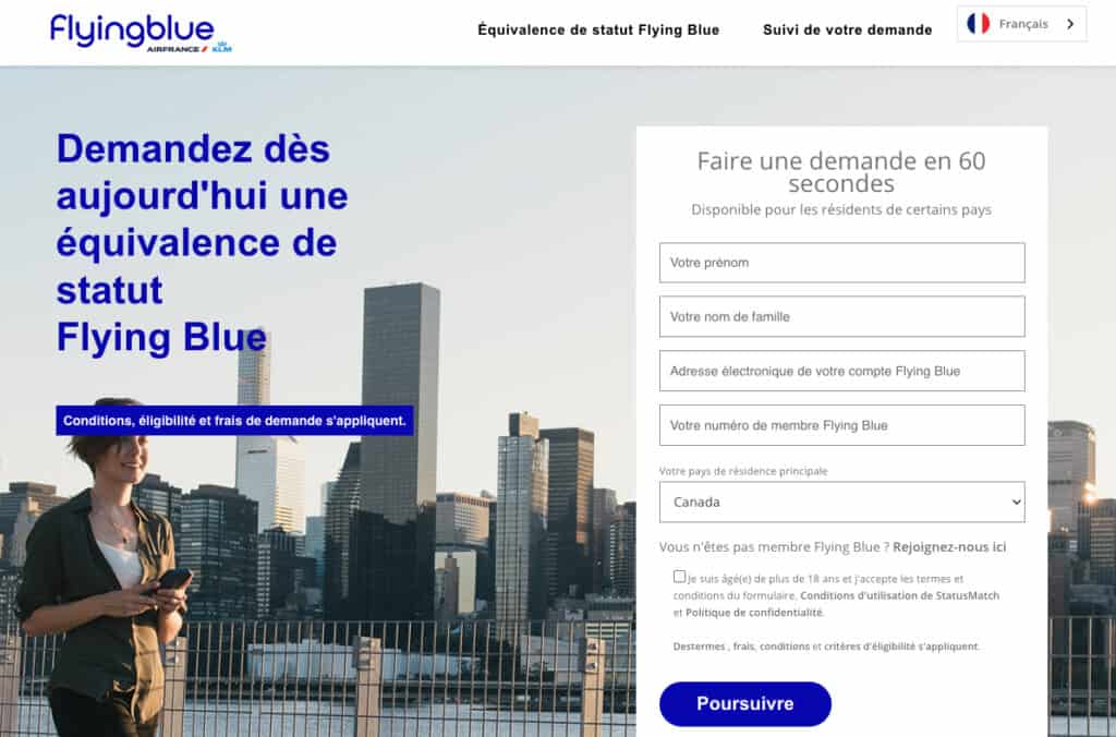 equivalence statut flying blue fr