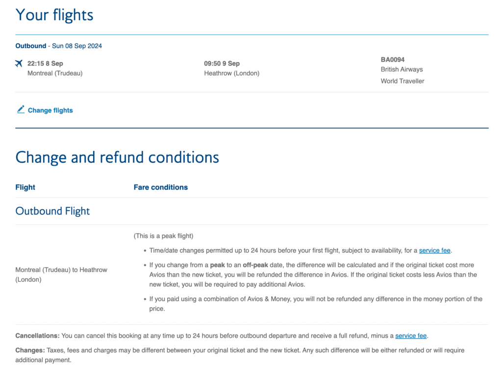 reservation avios ba12