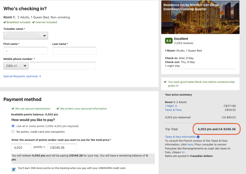 reservation credit voyage 100 RBC FR