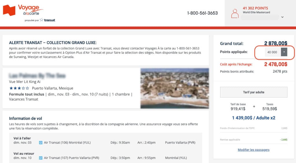 forfait BNC Voyage a la carte capture