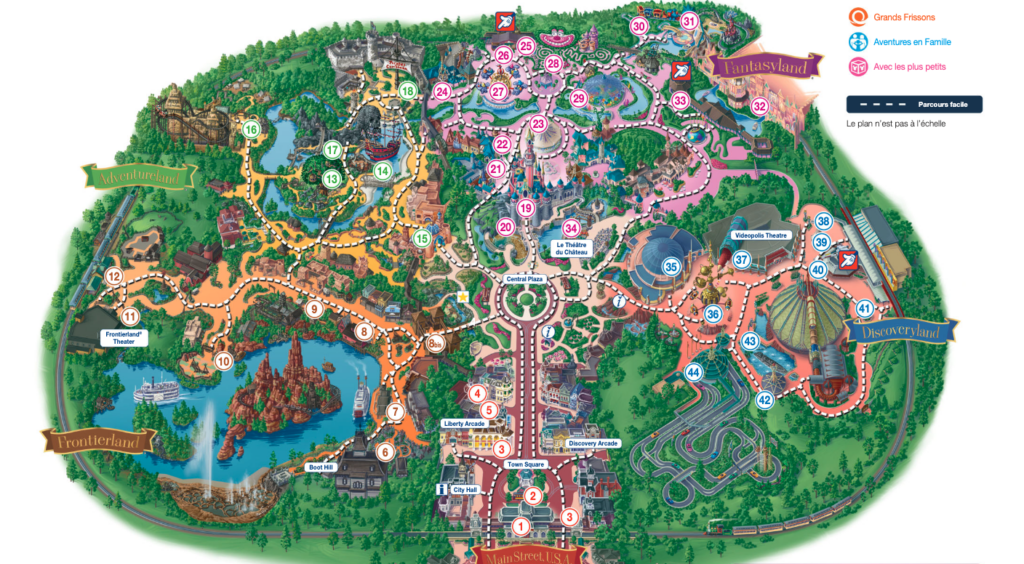 Carte Parc Disneyland Paris