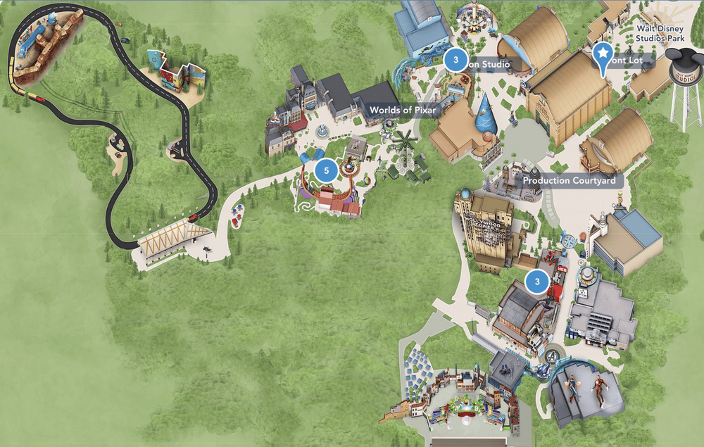 plan walt disney studios paris